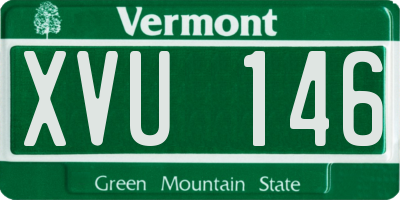 VT license plate XVU146