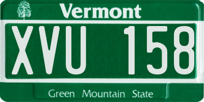 VT license plate XVU158