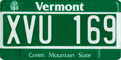 VT license plate XVU169