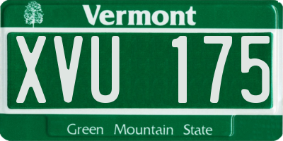 VT license plate XVU175