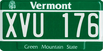 VT license plate XVU176