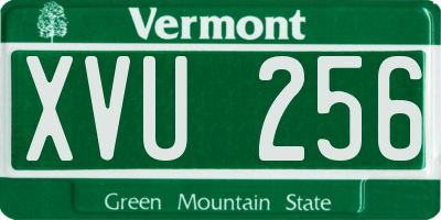 VT license plate XVU256