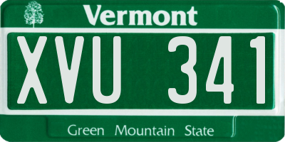 VT license plate XVU341