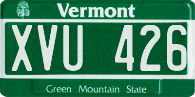 VT license plate XVU426