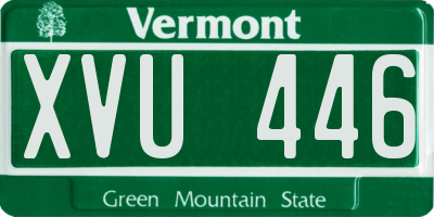 VT license plate XVU446