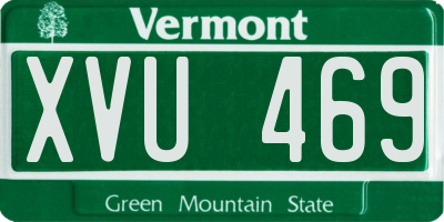 VT license plate XVU469
