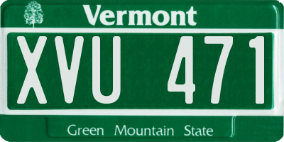 VT license plate XVU471