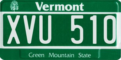 VT license plate XVU510