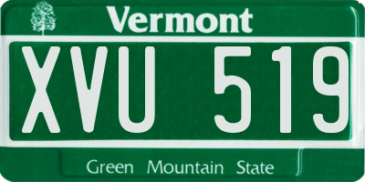 VT license plate XVU519