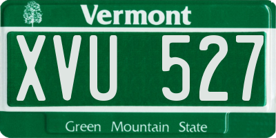 VT license plate XVU527