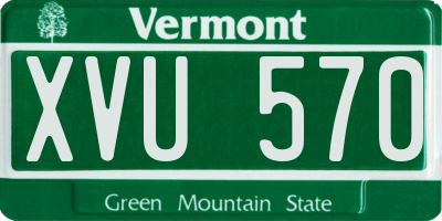 VT license plate XVU570