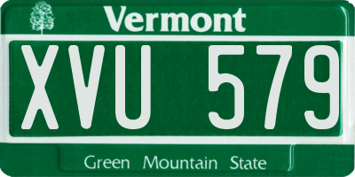 VT license plate XVU579