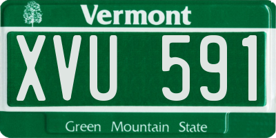 VT license plate XVU591
