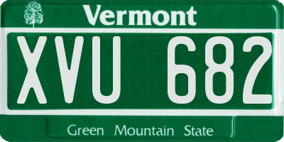 VT license plate XVU682