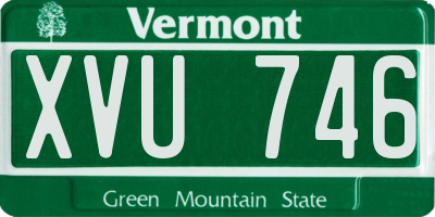 VT license plate XVU746