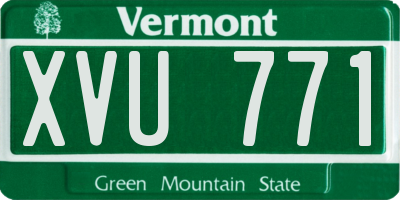 VT license plate XVU771