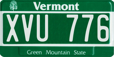 VT license plate XVU776