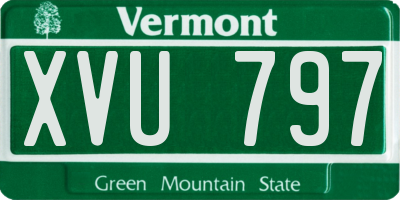VT license plate XVU797