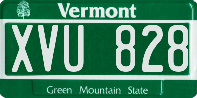 VT license plate XVU828