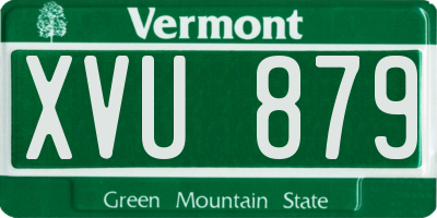 VT license plate XVU879