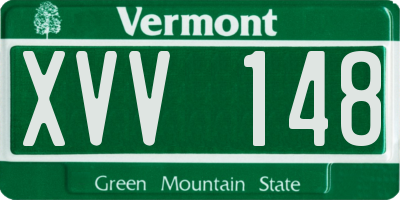 VT license plate XVV148