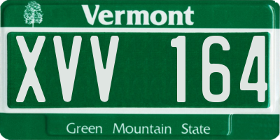 VT license plate XVV164