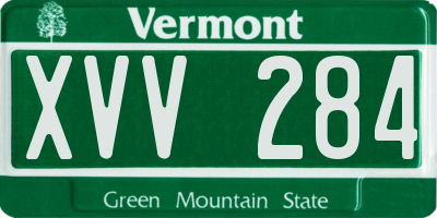 VT license plate XVV284