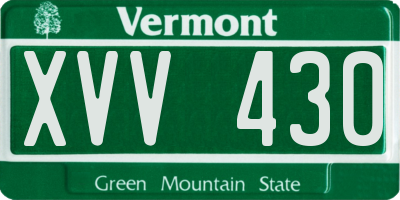 VT license plate XVV430
