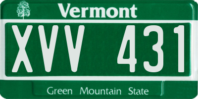 VT license plate XVV431