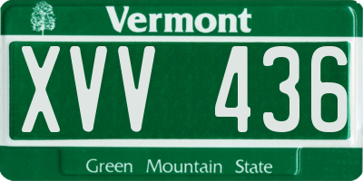 VT license plate XVV436