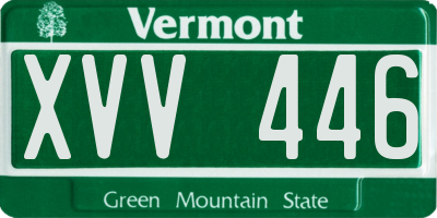 VT license plate XVV446