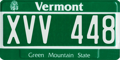 VT license plate XVV448