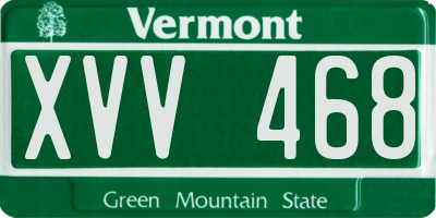 VT license plate XVV468