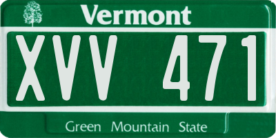 VT license plate XVV471