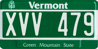 VT license plate XVV479