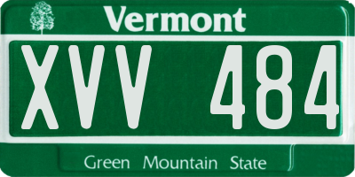 VT license plate XVV484