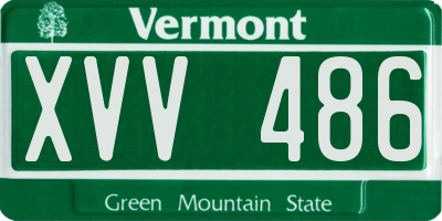 VT license plate XVV486