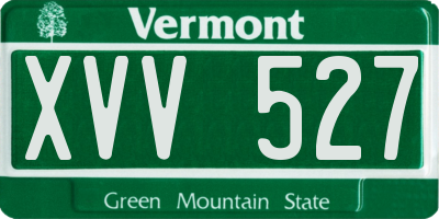 VT license plate XVV527