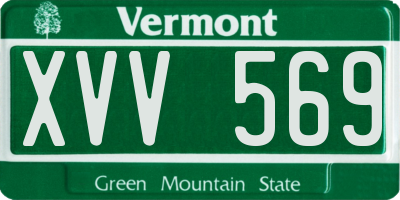 VT license plate XVV569