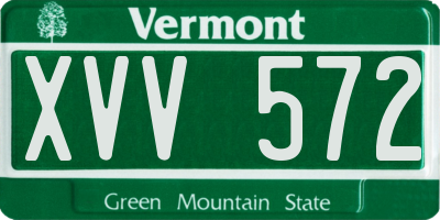 VT license plate XVV572