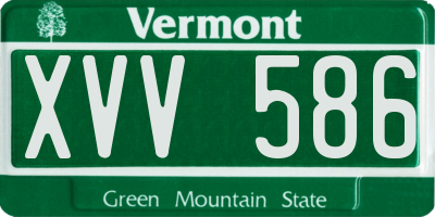 VT license plate XVV586