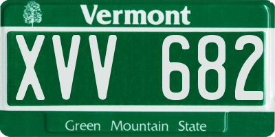 VT license plate XVV682