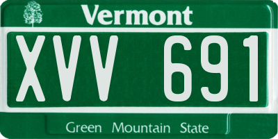 VT license plate XVV691