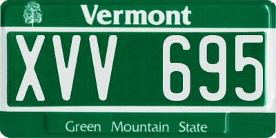 VT license plate XVV695