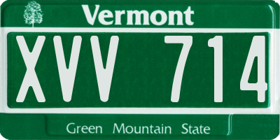 VT license plate XVV714