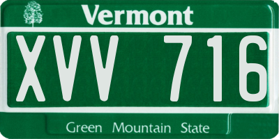 VT license plate XVV716