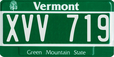 VT license plate XVV719