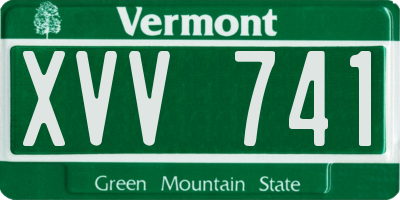 VT license plate XVV741