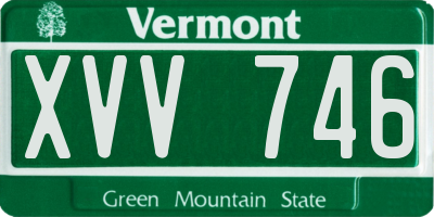VT license plate XVV746