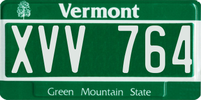 VT license plate XVV764